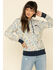 Image #1 - HOOey Women's Cream Paisley Hoodie Sweatshirt, , hi-res