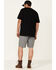 Image #2 - Flag & Anthem Men's Mini Stripe Made Flex Hybrid Shorts , Charcoal, hi-res