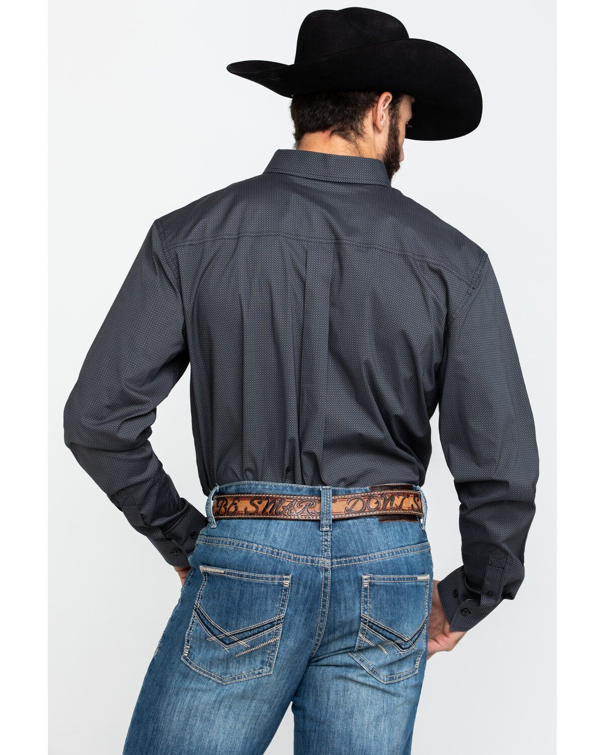 Image #2 - Cody James Core Men's Burton Geo Print Long Sleeve Western Shirt, , hi-res