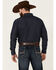 Blue Ranchwear Men's Heavyweight Dark Wash Denim Snap Western Shirt , Dark Blue, hi-res