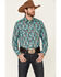 Image #1 - Rock & Roll Denim Men's Southwestern Print Long Sleeve Snap Western Shirt, Multi, hi-res