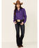 Image #2 - Cinch Women's Solid Purple Long Sleeve Button-Down Western Core Shirt, Purple, hi-res