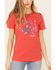 Image #3 - Wrangler Women's Bronco Logo Graphic Tee, Red, hi-res