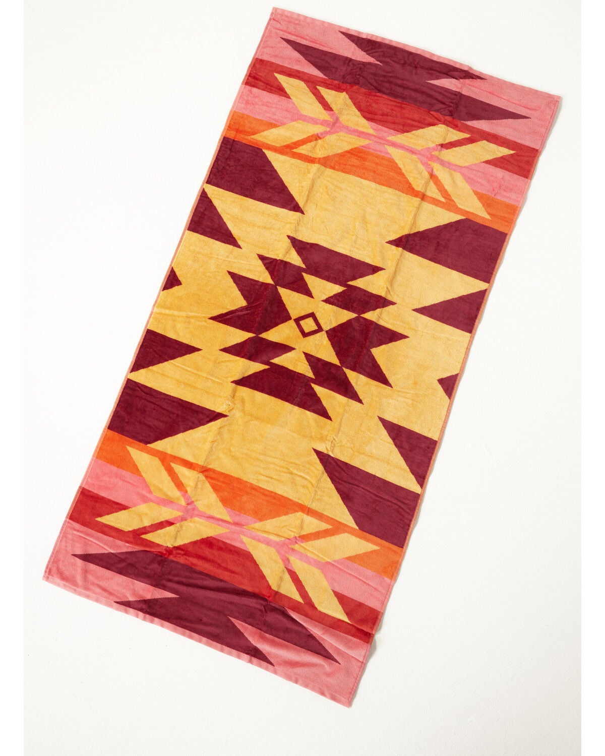 Boot Barn Southwestern Print Beach Towel, Pink, hi-res