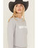 Image #2 - Boot Barn Women's Logo Crewneck Sweatshirt, Heather Grey, hi-res