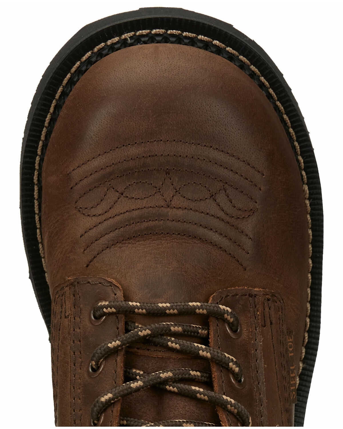 Image #6 - Justin Women's Katerina Waterproof Work Boots - Steel Toe, Brown, hi-res