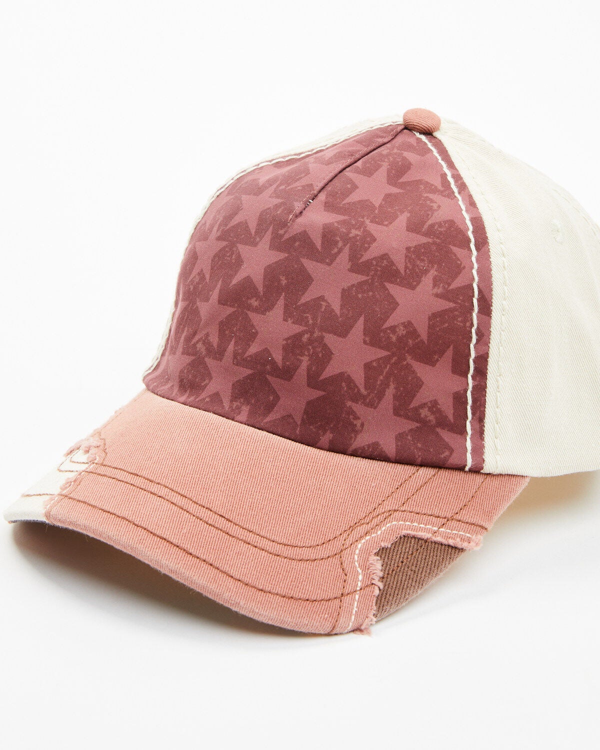 Catchfly Women's Starred Ball Cap, Red, hi-res