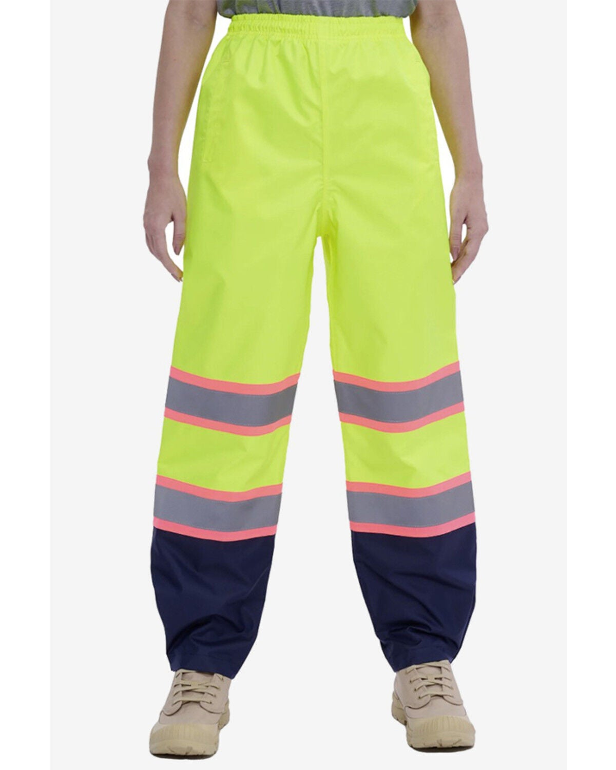 Utility Pro Women's HiVis Rain Pants, Yellow, hi-res
