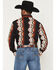 Image #4 - Wrangler Men's Checotah Southwestern Print Long Sleeve Snap Western Shirt, Black, hi-res