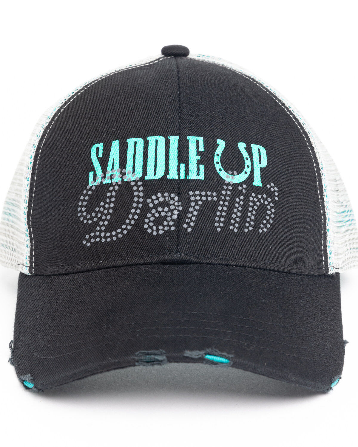 Image #4 - Shyanne Women's Saddle Up Darlin Mesh Ball Cap , Black, hi-res
