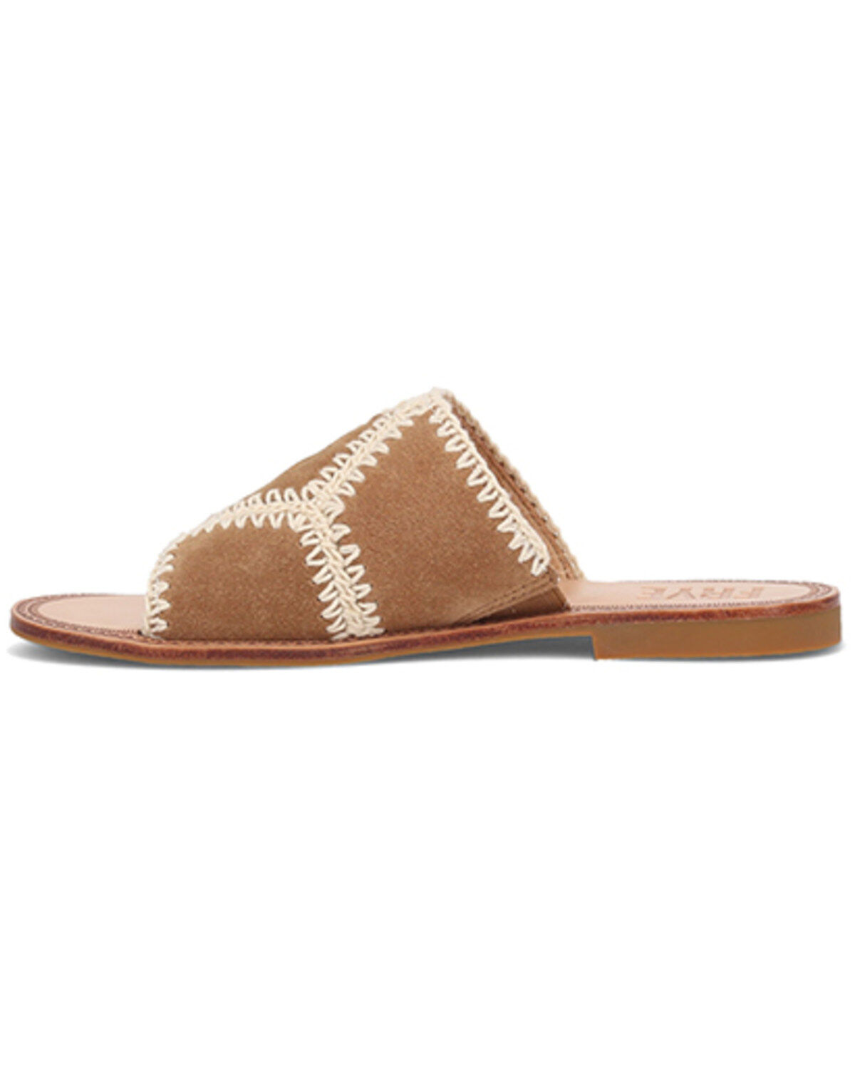 Image #3 - Frye Women's Ava Crochet Slide Sandals, Brown, hi-res