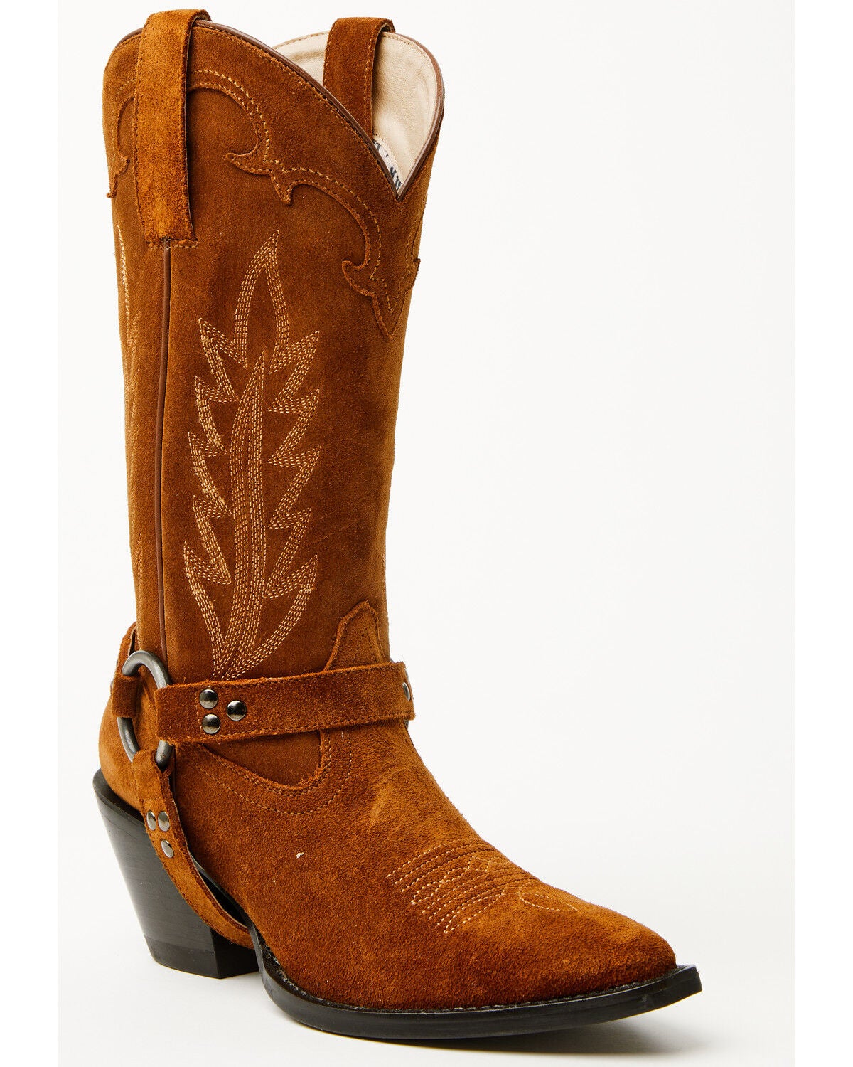 Idyllwind Women's Midnight Rider Suede Western Boots - Snip Toe, Cognac, hi-res