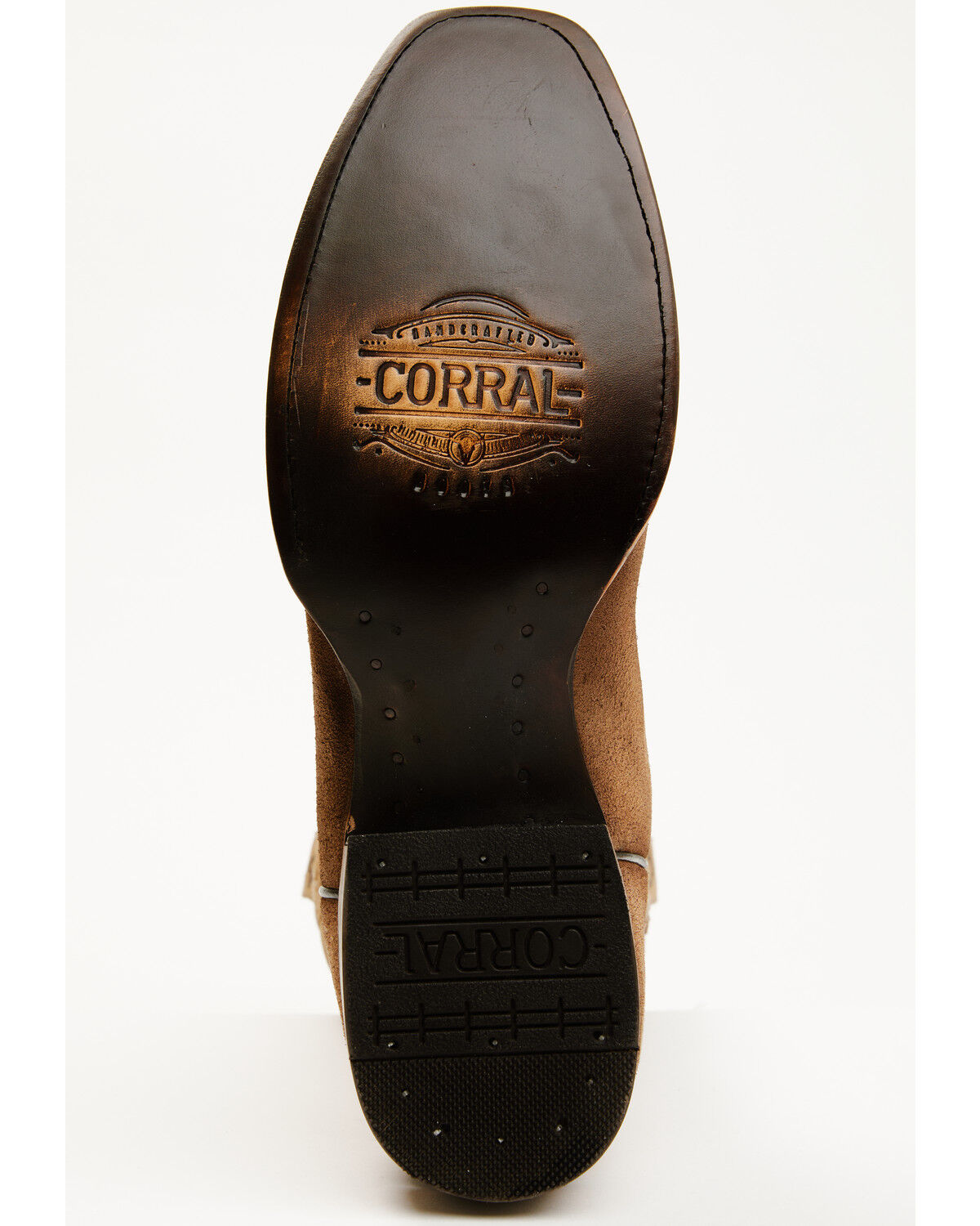 Image #7 - Corral Men's Suede Western Boots - Square Toe, Sand, hi-res