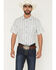 Image #1 - Gibson Trading Co Men's Jasper Floral Striped Short Sleeve Button-Down Western Shirt, Ivory, hi-res