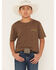 Image #2 - Cody James Boys' Frontier Bison Short Sleeve Graphic T-Shirt, Brown, hi-res