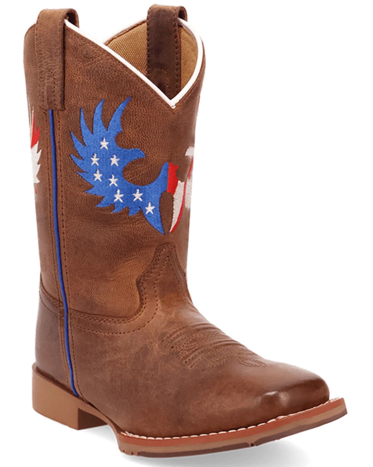 Image #1 - Dan Post Little Boys' Freedom Light Western Boots - Broad Square Toe, Tan, hi-res