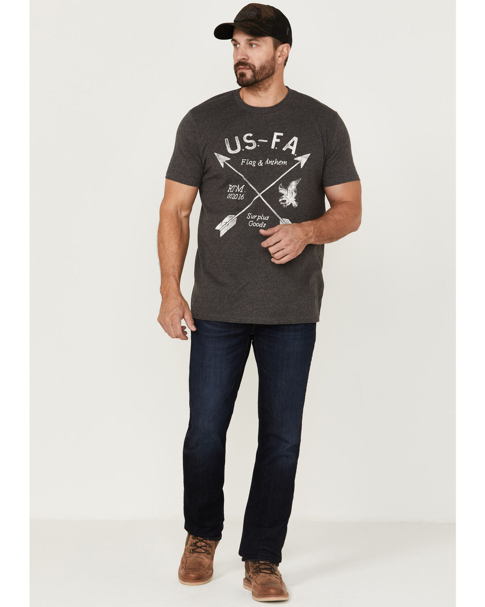 Image #2 - Flag & Anthem Men's Surplus Goods Graphic T-Shirt, Charcoal, hi-res