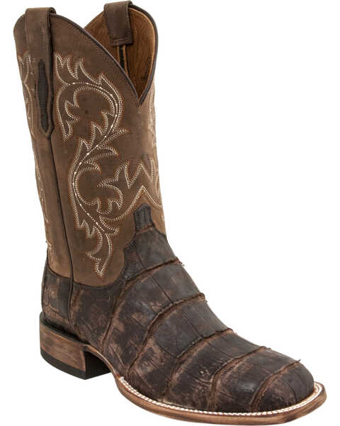 Lucchese Men's Malcolm Alligator Exotic Boots, Chocolate, hi-res
