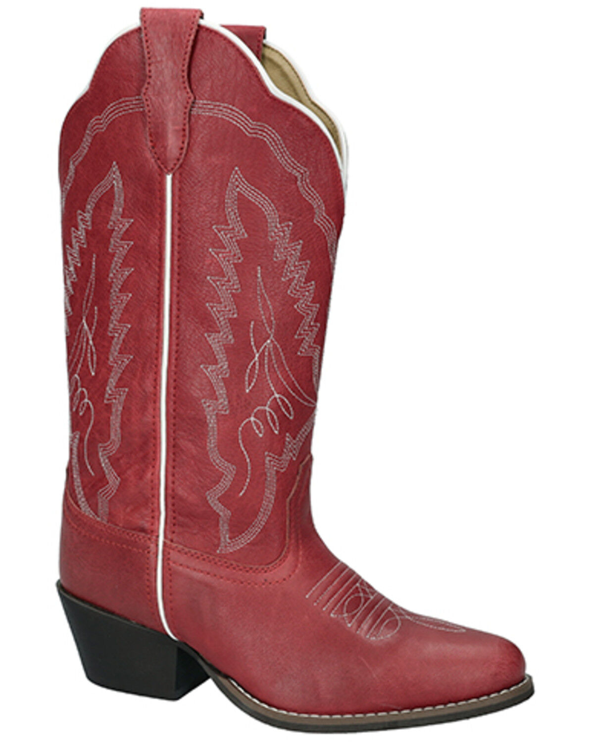 Image #2 - Smoky Mountain Women's Calloway Western Boots - Round Toe, Red, hi-res