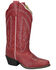 Image #2 - Smoky Mountain Women's Calloway Western Boots - Round Toe, Red, hi-res