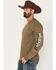 Wrangler Men's Metal Kabel Logo Long Sleeve Graphic T-Shirt, Olive, hi-res