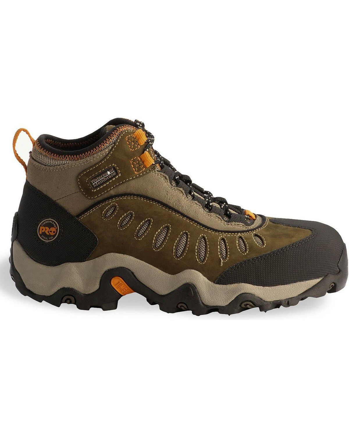 Image #2 - Timberland PRO Mid Waterproof Mudslinger Boots - Steel Toe, Brown, hi-res