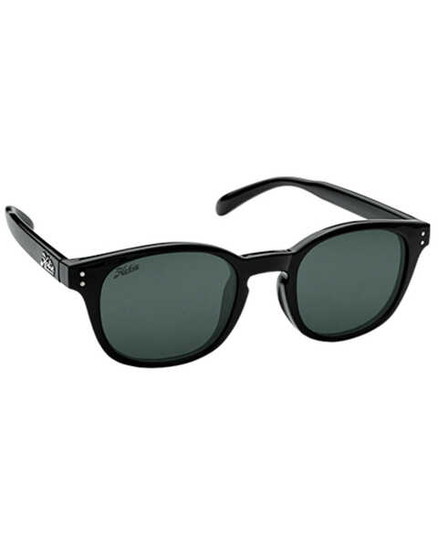 Hobie Wright Shiny Black & Gray PC Polarized Sunglasses , Black, hi-res