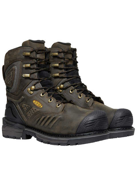 Keen Men's Philadelphia Waterproof Work Boots - Composite Toe, Brown, hi-res