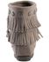 Image #7 - Minnetonka Double Fringe Side Zip Moccasin, Grey, hi-res