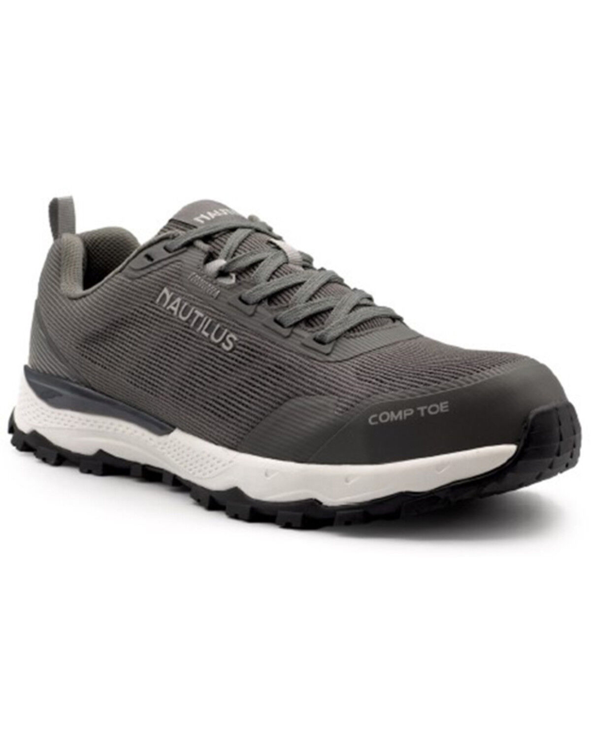 Image #1 - New Balance Men's Nautilus Trillium Work Shoes - Composite Toe, Grey, hi-res