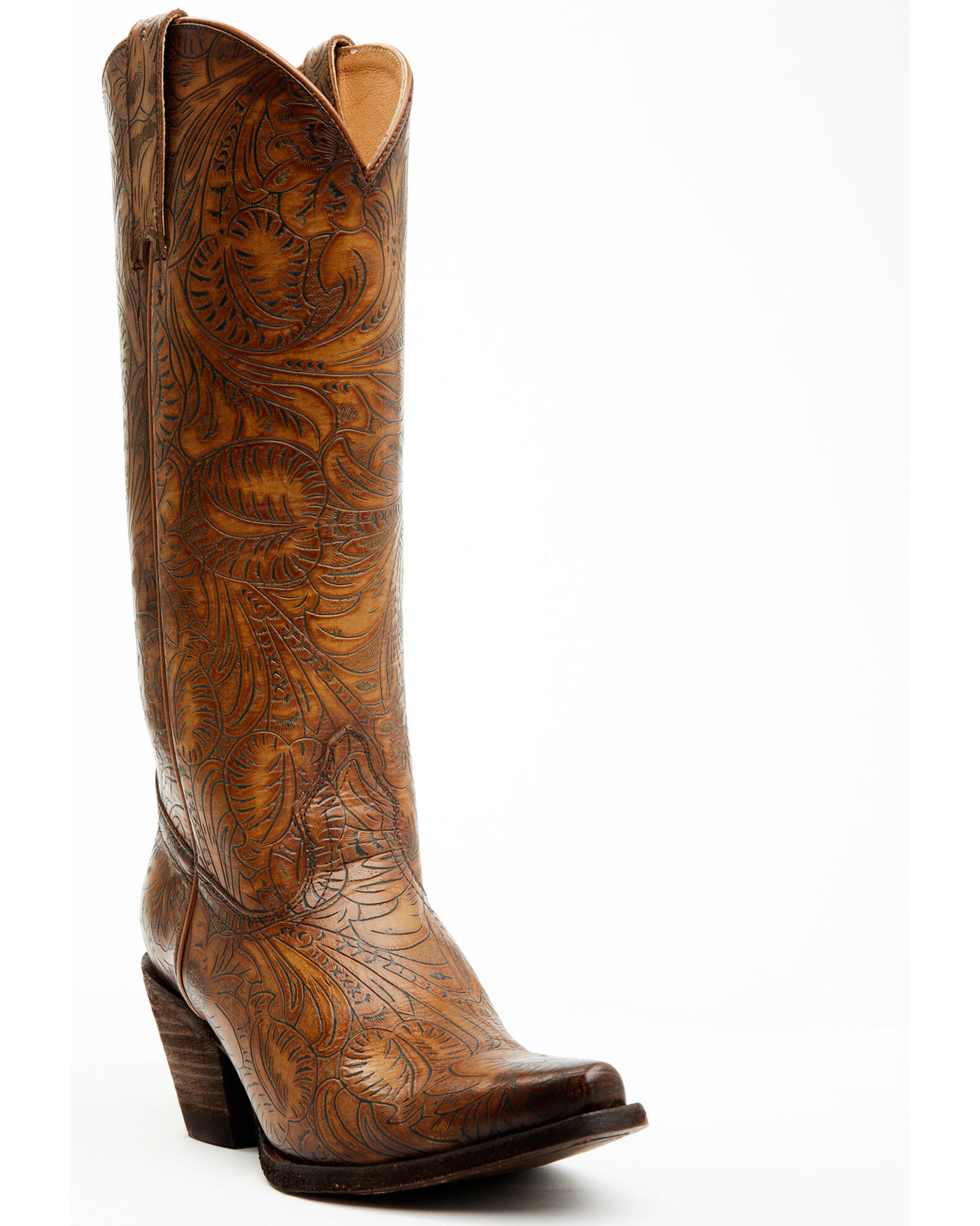Shyanne Women s Eden Tooled Tall Western Boots Snip Toe Boot Barn
