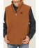Image #3 - Cinch Boys' Quilted Canvas Embroidered Vest, Brown, hi-res