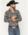 Image #1 - Cody James Men's Colorado Ridge Paisley Print Long Sleeve Snap Western Shirt - Tall, Brown, hi-res