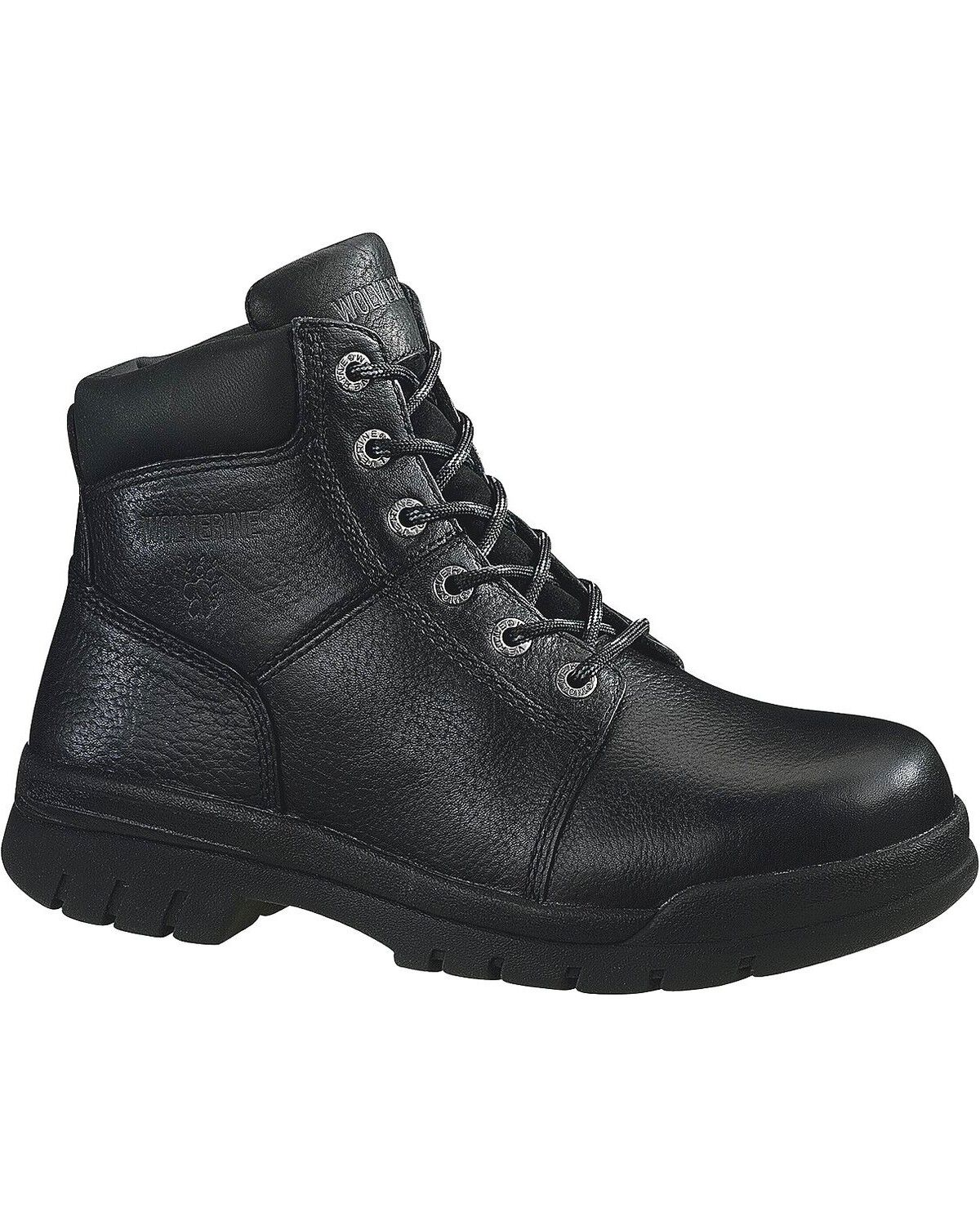 Image #1 - Wolverine Men's Marquette Steel Toe EH Work Boots, Black, hi-res