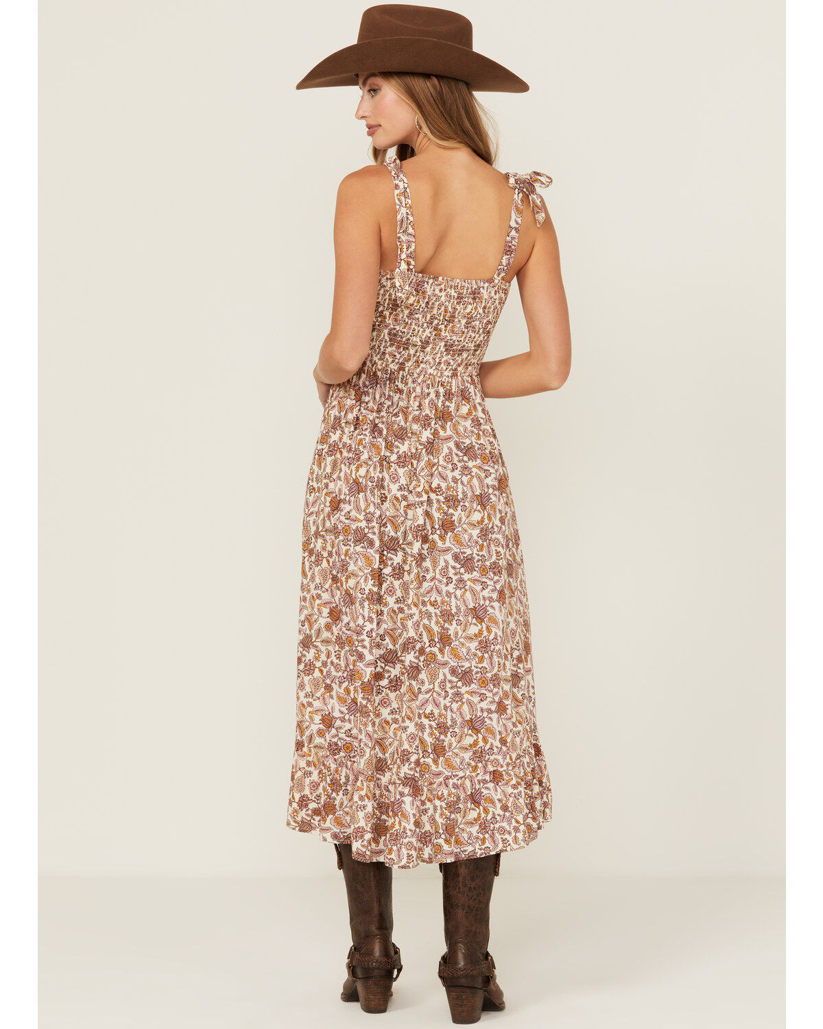Image #4 - Cotton & Rye Women's Floral Print Midi Sundress, Ivory, hi-res