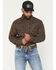 Image #1 - Cody James Men's FR Milkweed Printed Long Sleeve Stretch Work Shirt, Dark Brown, hi-res