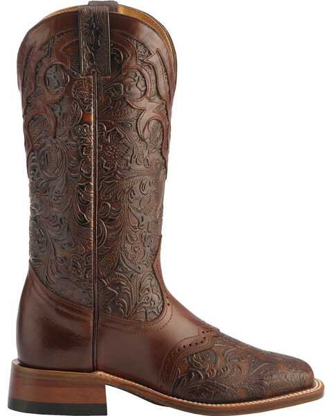 Boulet Women's Hand Tooled Ranger Western Boots - Square Toe