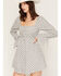 Image #2 - Cleo + Wolf Women's Plaid Print Ruffle Long Sleeve Mini Dress, Blue, hi-res