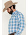 Image #2 - Ariat Men's Pro Series Griffin Team Logo Plaid Print Long Sleeve Button-Down Western Shirt - Big , Blue, hi-res