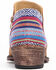 Image #5 - Roper Women's Serape Heel Fashion Booties - Snip Toe, Brown, hi-res