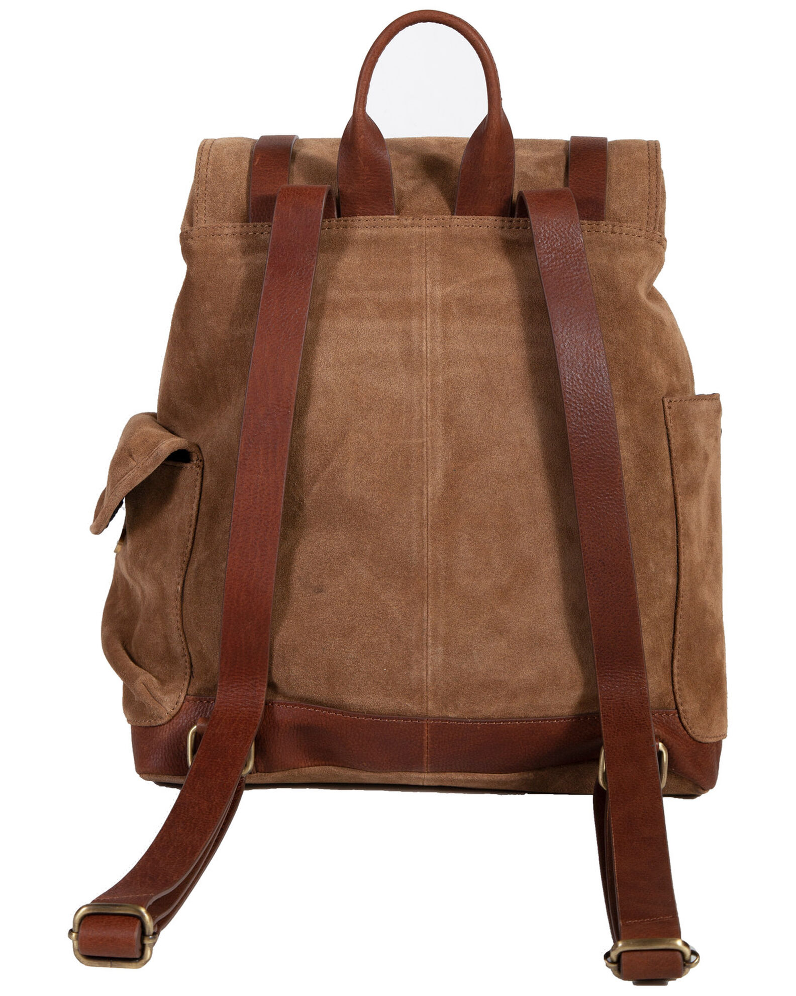 Scully Brown Suede with Leather Trim Backpack Boot Barn