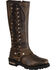 Milwaukee Leather Women's Black Waterproof 14" Harness Boots - Square Toe , Black, hi-res