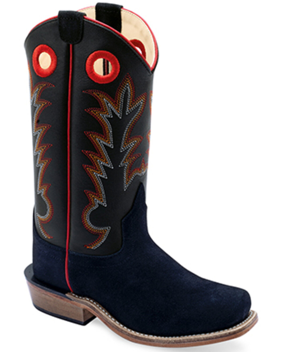 Product Name:  Old West Boys' Ostrich Print Western Boots - Broad Square Toe