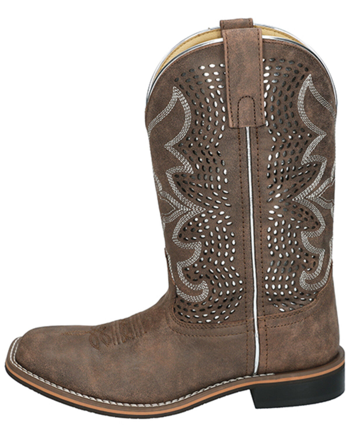 Image #3 - Smoky Mountain Women's Willow Western Boots - Broad Square Toe, Chocolate, hi-res