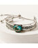 Shyanne Women's Silver Concho & Turquoise Cuff Bracelet Set, Silver, hi-res