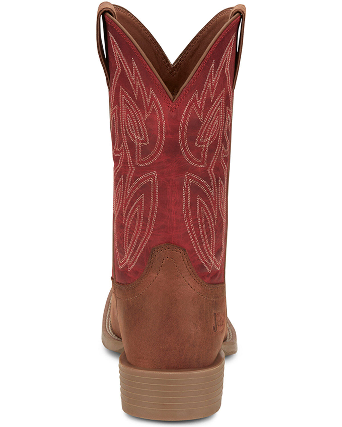 Image #5 - Justin Men's 11" Canter Western Boots - Broad Square Toe, Cognac, hi-res