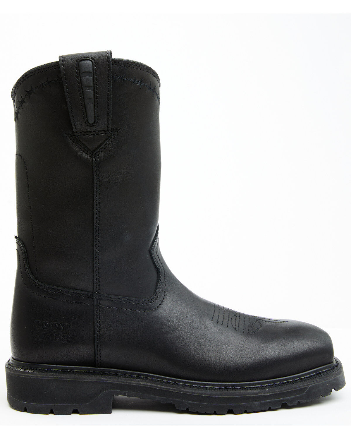 Image #2 - Cody James Men's Uniform Western Work Boots - Composite Toe, Black, hi-res