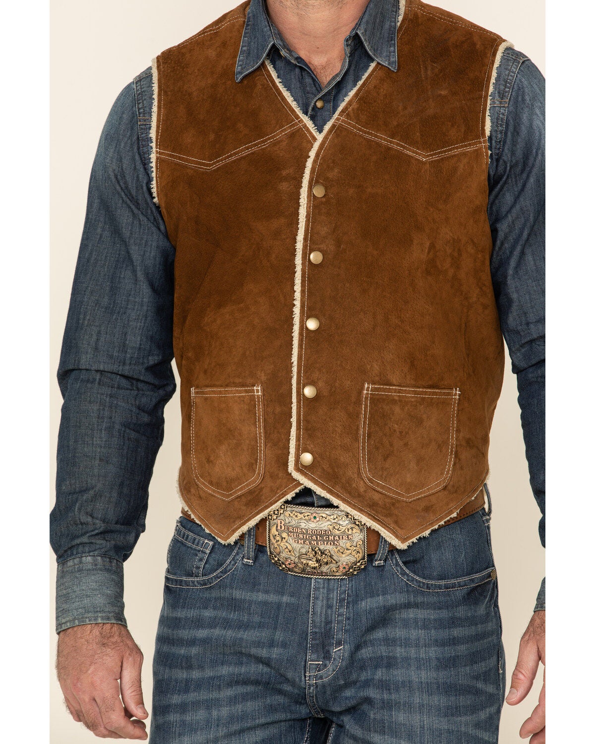 suede leather vest