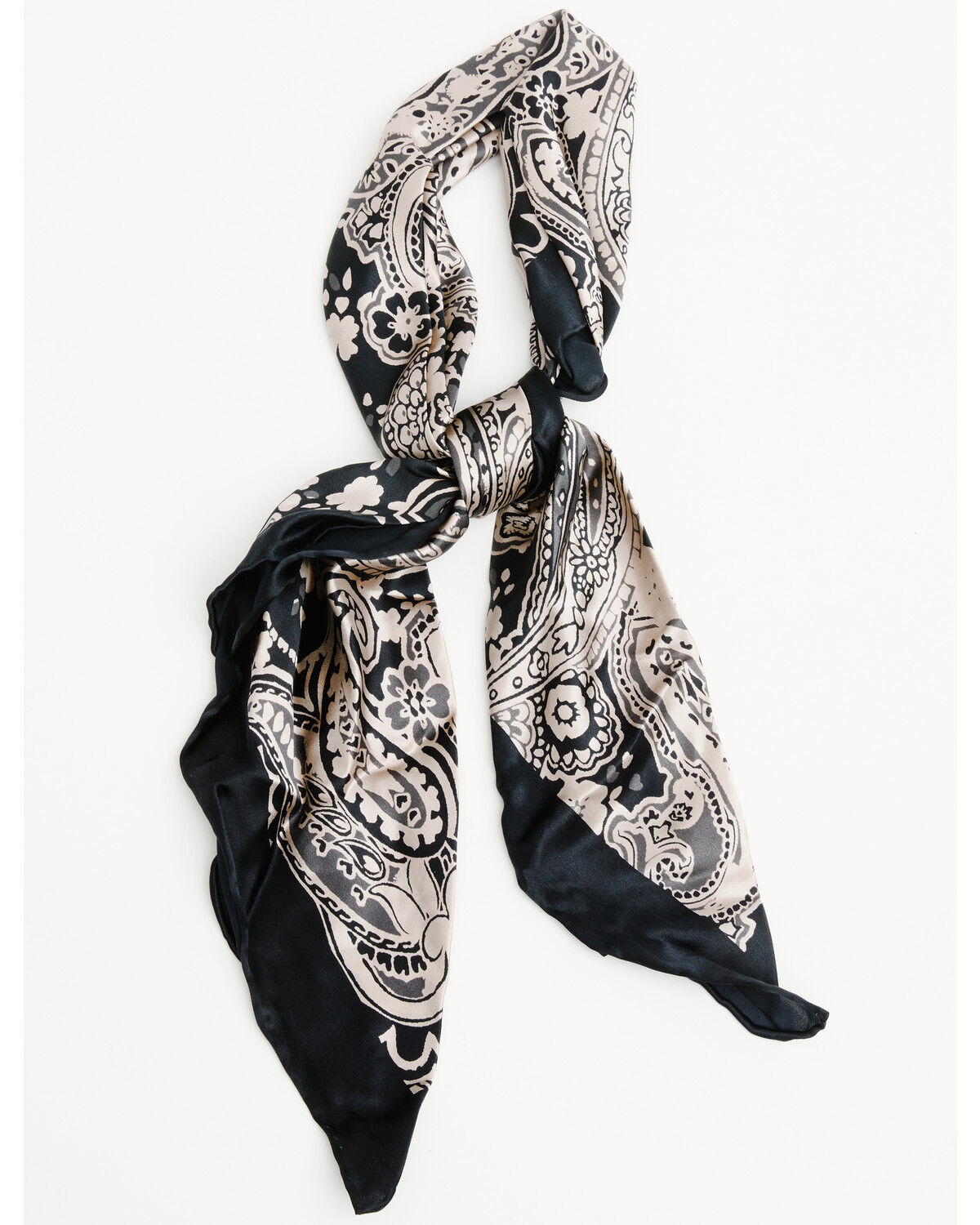 Image #1 - Cody James Men's Fletcher Paisley Print Wild Rag, Navy, hi-res