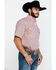 Image #3 - Wrangler 20X Men's Advanced Comfort Coral Aztec Print Long Sleeve Western Shirt , , hi-res